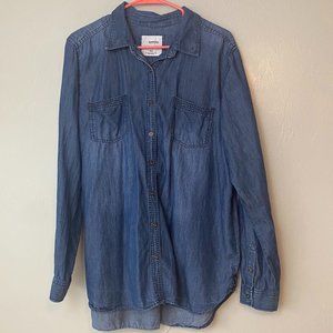 Sonoma The Everyday Shirt Chambray Button Up Sz XL